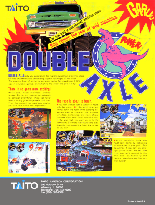 Double Axle (US) Arcade Game Cover